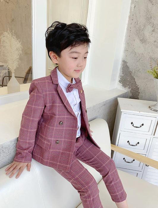 Children's Suit Jacket Pants Bow Tie 3-piece Set