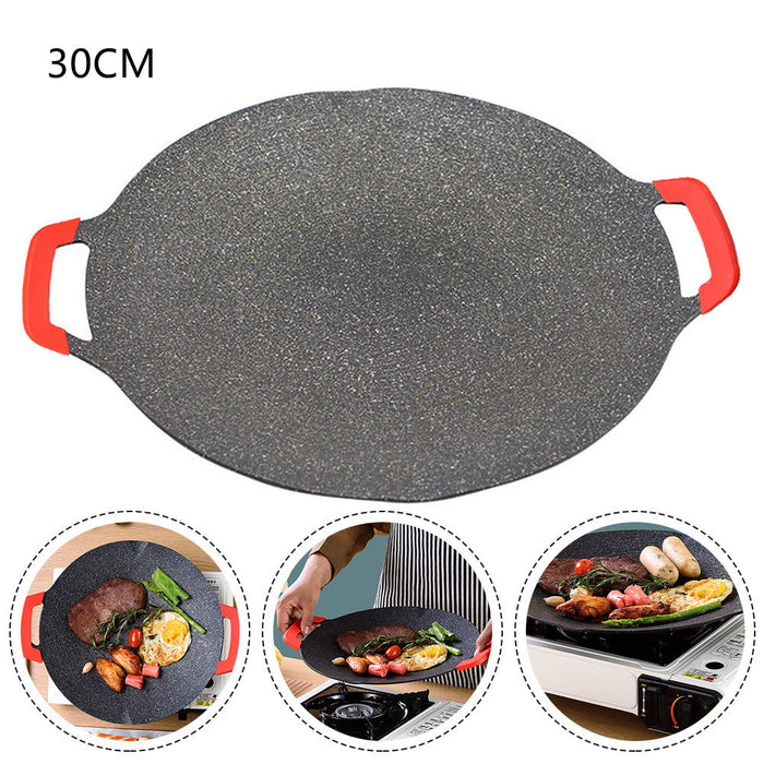 Outdoor Korean BBQ Plate Round Maifan Stone