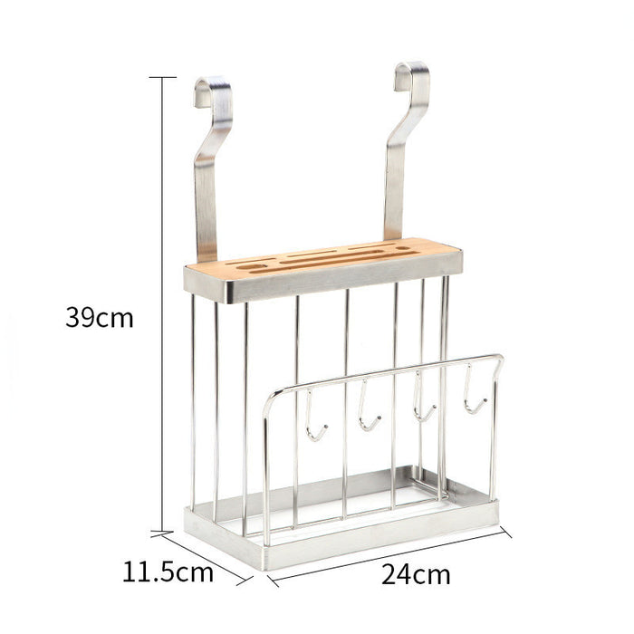 Stainless Steel Kitchen Organizer Multifunction Dish Drying Rack Wall Hanging Storage Holder Tableware Shelf Drainer 8 Types