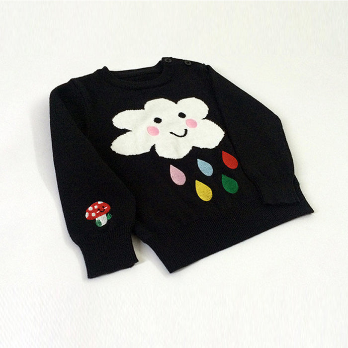 Strickjacke Mädchen Winter Kinder Pullover Kugeln Design Baby Gestrickte Strickjacken Lässige Kleinkind Jungen Pullover Woolen Fleece Mädchen Pullover