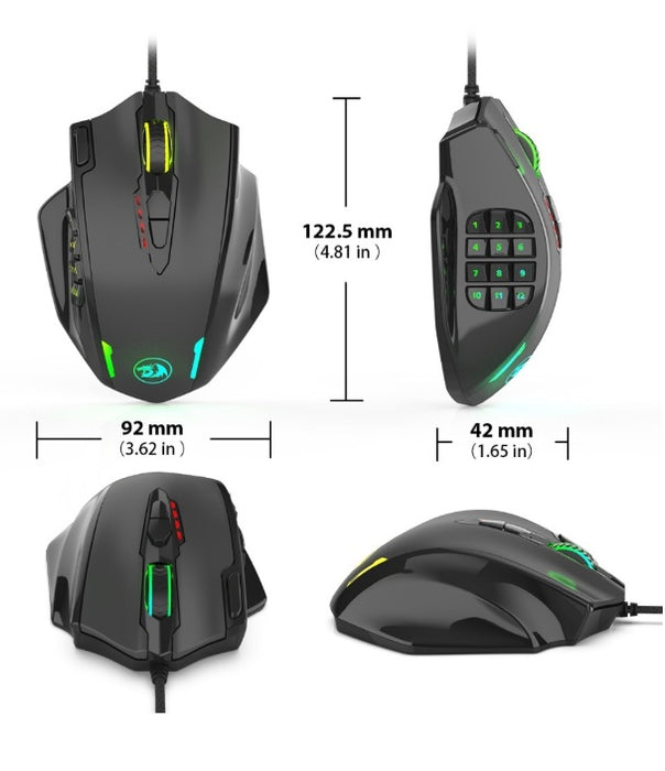 Red Dragon M908 One-Hander Macro Defines Mouse