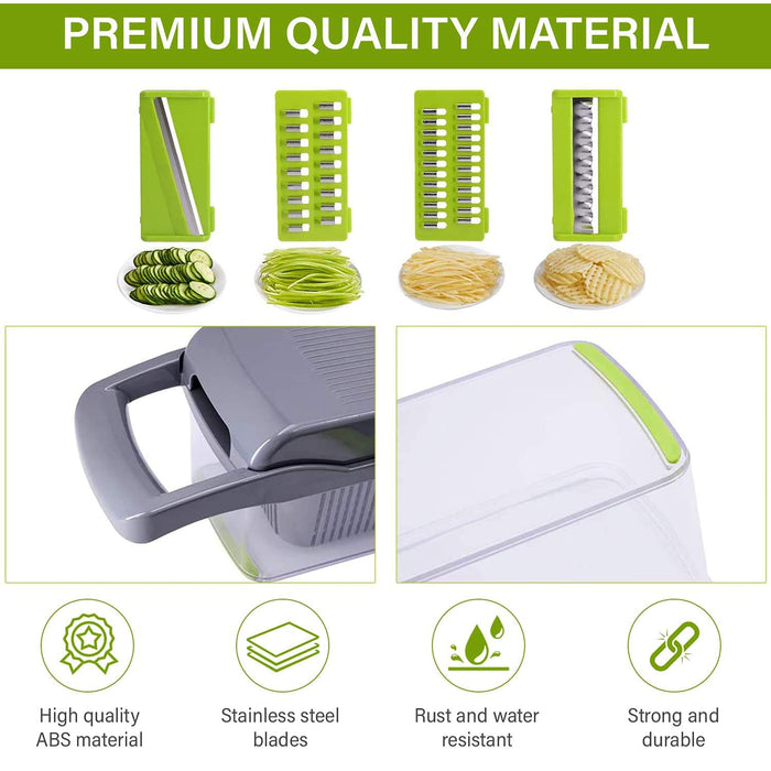 12 In 1 Manual Vegetable Chopper Kitchen Gadgets Food Chopper Onion Cutter Vegetable Slicer - Muska storeMuska storemuskastore