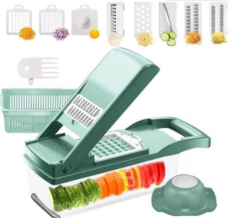 12 In 1 Manual Vegetable Chopper Kitchen Gadgets Food Chopper Onion Cutter Vegetable Slicer - Muska storeMuska storemuskastore