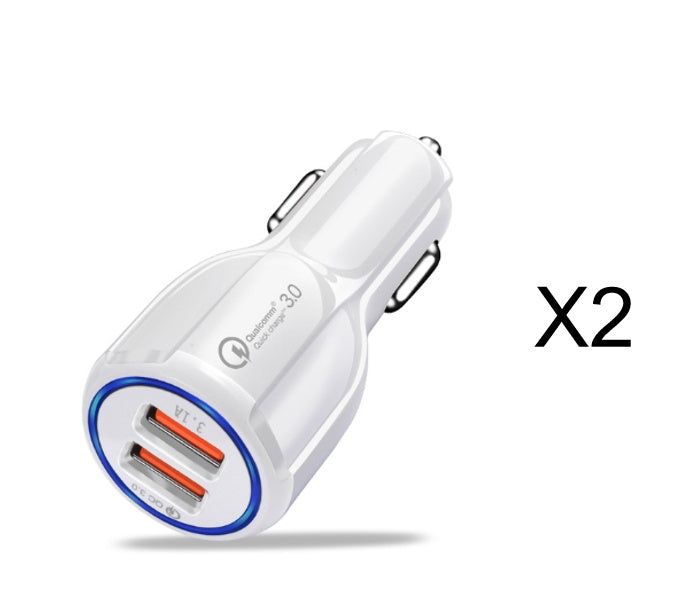 Quick Charge 3.0 Car Charger For Mobile Phone Dual Usb Car Charger Qualcomm Qc 3.0 Fast Charging Adapter Mini Usb Car Charger