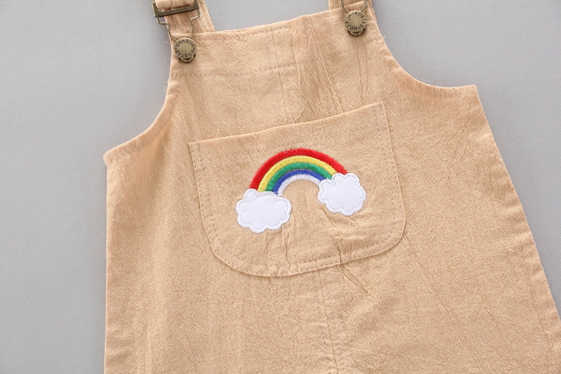 Regenbogen-Latzhose für Mädchen, Babys und Kinder