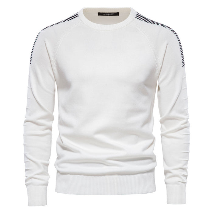 Men Casual Crew Neck Plus Size Sweater