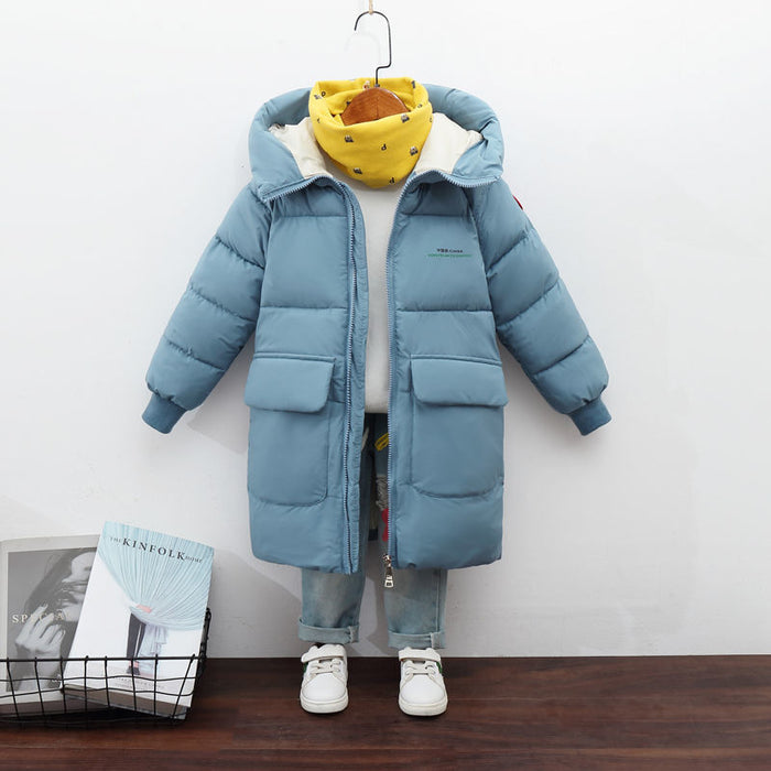 Bright And Colorful Mid-length Down Jacket Warm And Breathable Reflective Mirror