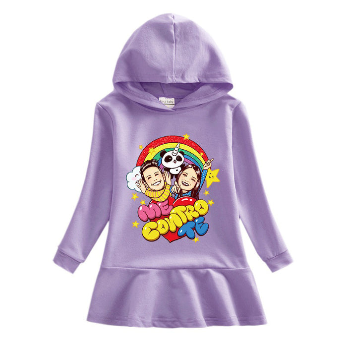 Fashion Girls Cartoon Cotton Casual Hooded Sweater