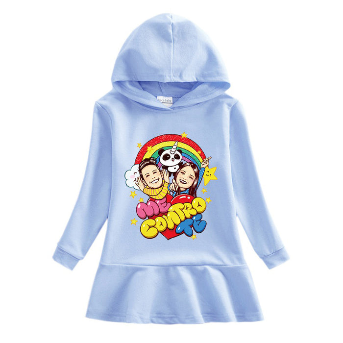 Fashion Girls Cartoon Cotton Casual Hooded Sweater