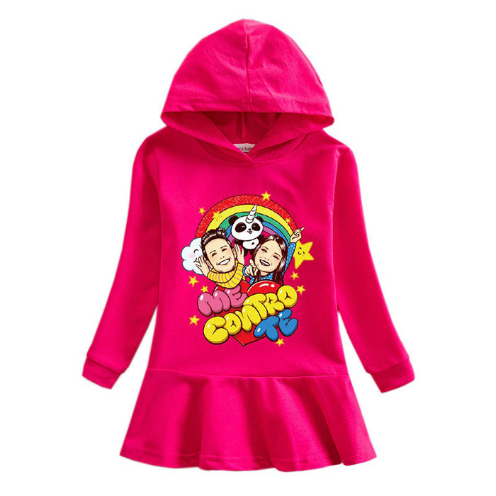 Fashion Girls Cartoon Cotton Casual Hooded Sweater