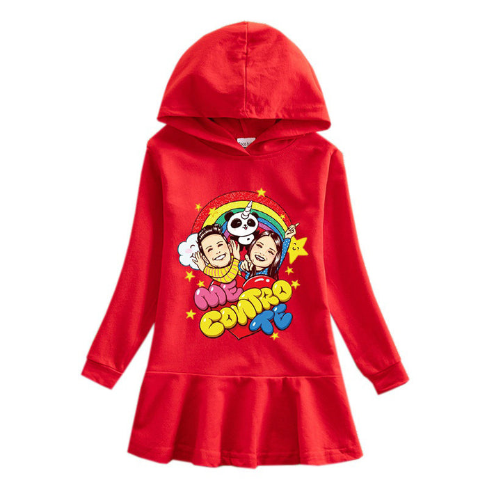 Fashion Girls Cartoon Cotton Casual Hooded Sweater