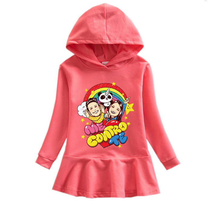 Fashion Girls Cartoon Cotton Casual Hooded Sweater