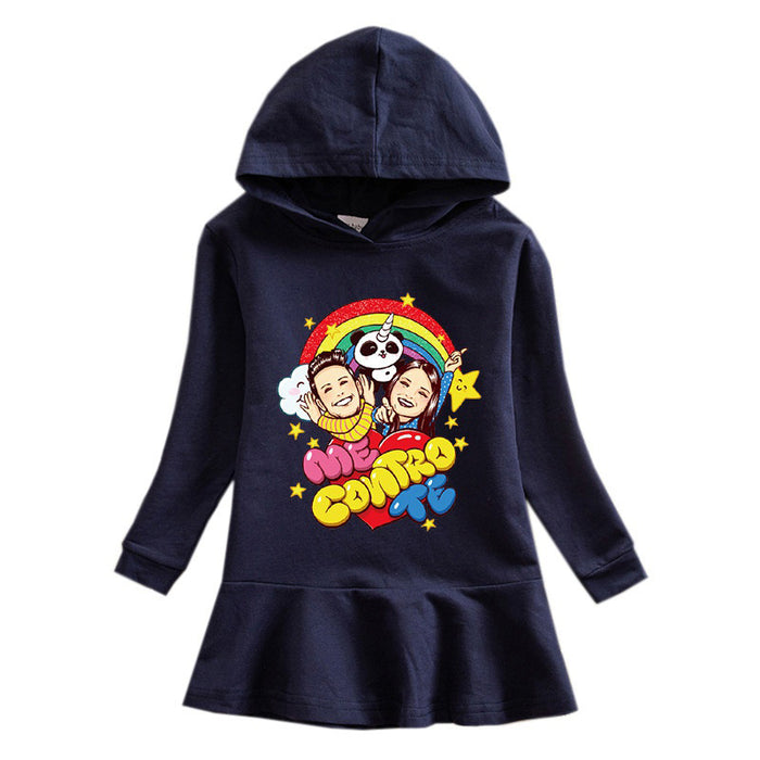 Fashion Girls Cartoon Cotton Casual Hooded Sweater