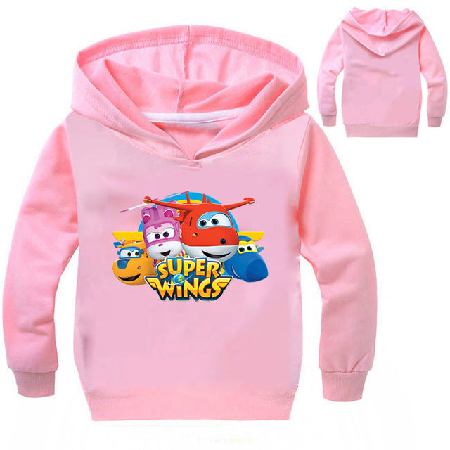 Years Boys Hoodie Clothes Super Wings Costume Kids Autumn