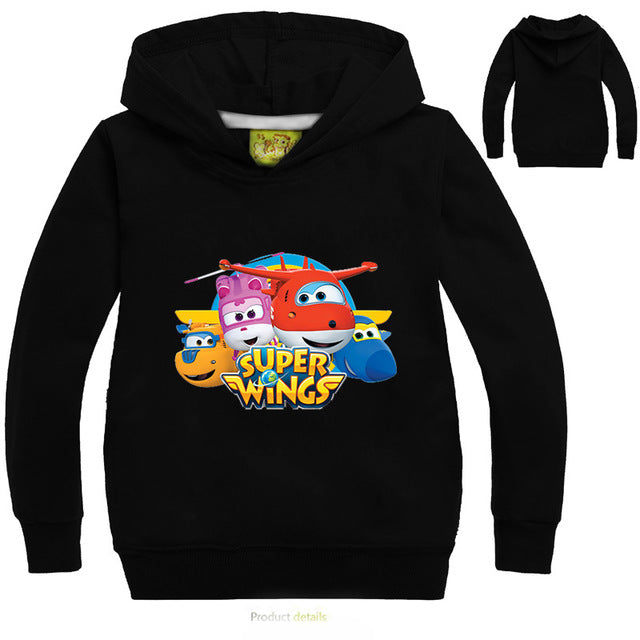 Years Boys Hoodie Clothes Super Wings Costume Kids Autumn