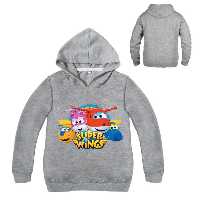 Years Boys Hoodie Clothes Super Wings Costume Kids Autumn