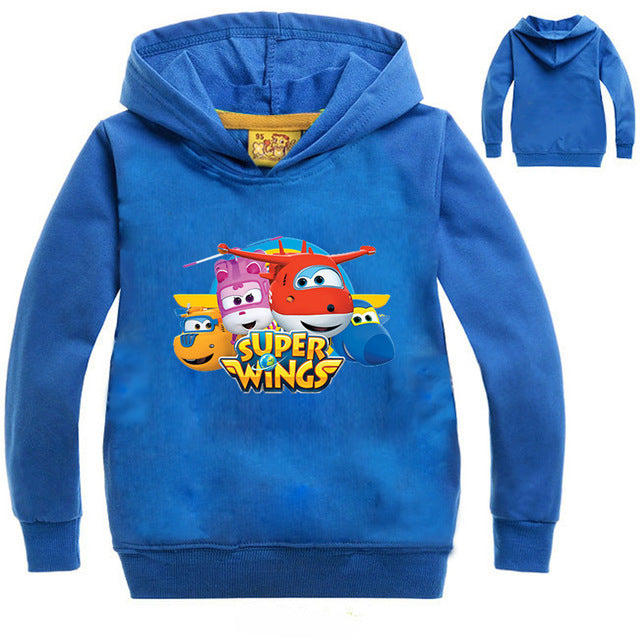 Years Boys Hoodie Clothes Super Wings Costume Kids Autumn