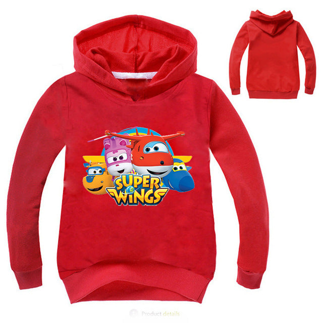 Years Boys Hoodie Clothes Super Wings Costume Kids Autumn