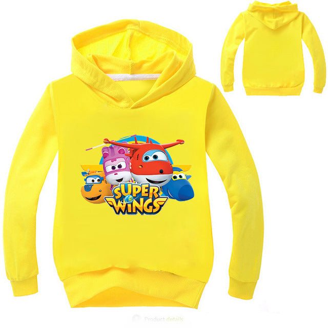 Years Boys Hoodie Clothes Super Wings Costume Kids Autumn