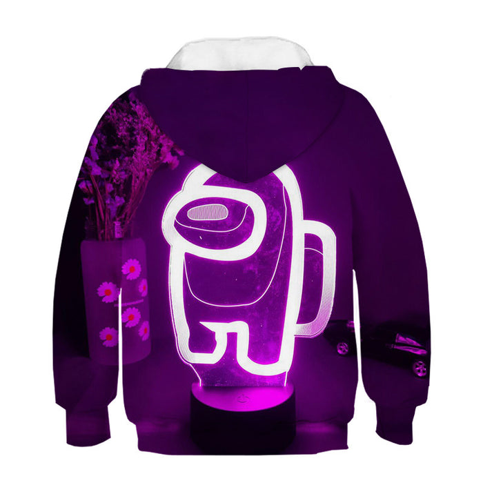 Foreign trade new game 3D digital printing leisure fashion boys and Girls Hooded Sweater