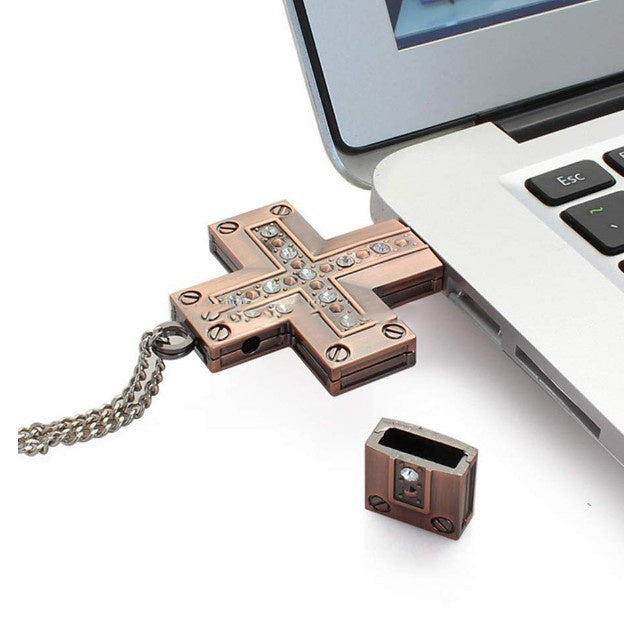 USB Flash Drive 32G Metal Cross USB Flash Drive