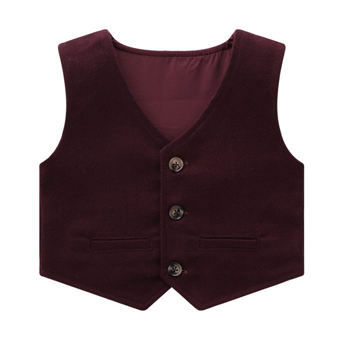 Baby gentleman clothes spring vest kids romper