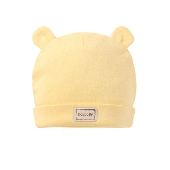 Cute Kids Hat Cap with Bibs Candy Solid Colors Boys Girls Baby Beanies Hats Cotton Born Baby Hat