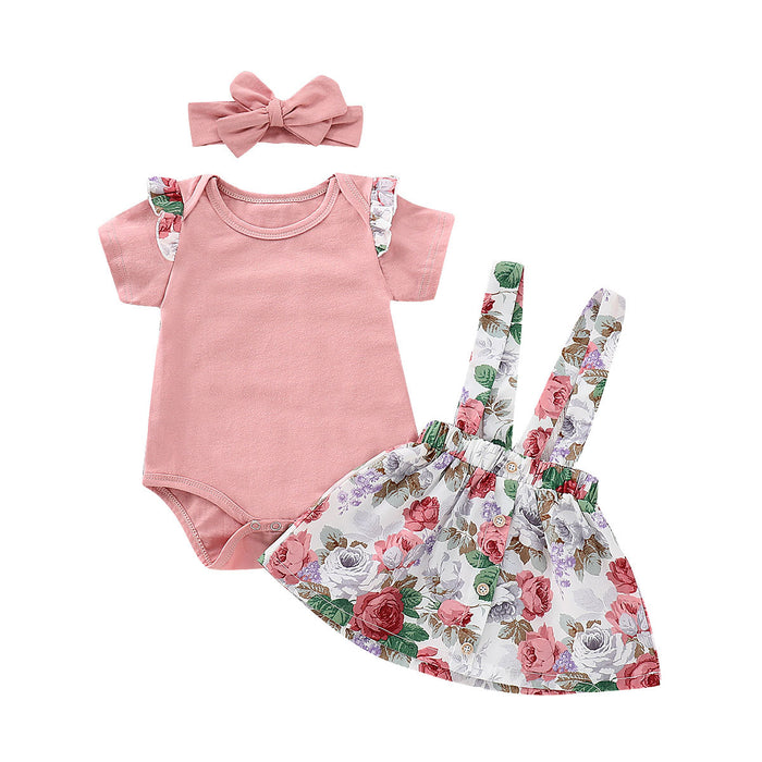 Girl's Cotton Printed Skirt Set