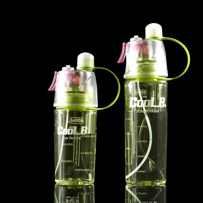 Sports Water Plastic Bottle Outdoor Creative Mist Spray with Leak Proof Portable Drinking Cup