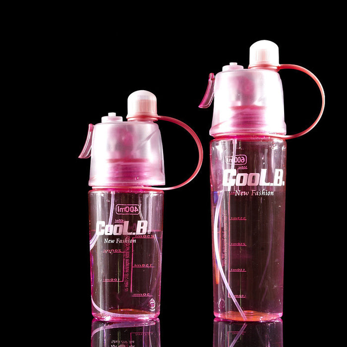 Sports Water Plastic Bottle Outdoor Creative Mist Spray with Leak Proof Portable Drinking Cup