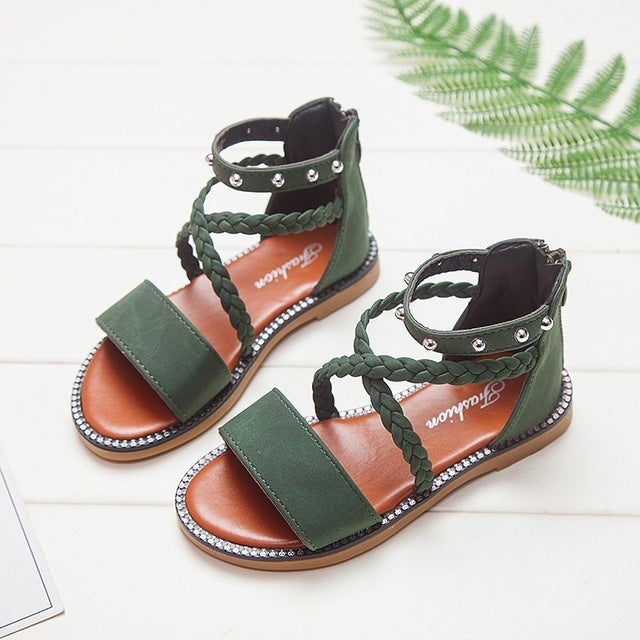 Kinderschuhe Ledersandalen für Babys, Mädchen, Kleinkinder