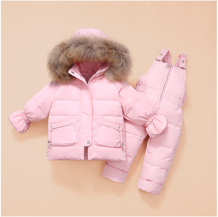 Children'S Down Jackets, Baby Down Suits, Two-Piece Winter Suits For Boys And Girls