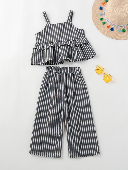 Girls Striped Suit