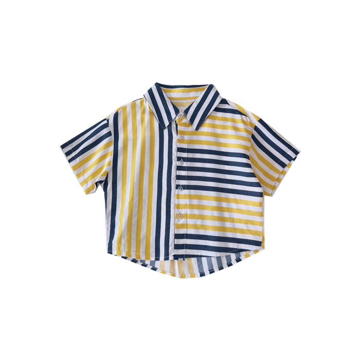 Boys' Summer Children'S Short-Sleeved Shirts And Children'S Tops