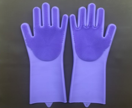 Silicone Heat-resistant Cleaning Brush Scrubbing Gloves