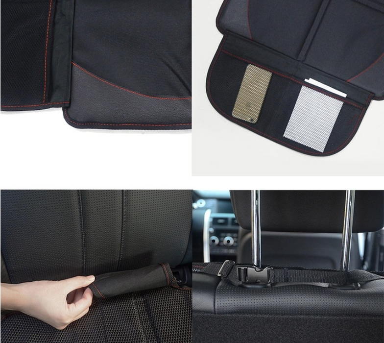 luxury leather car seat cover child baby car seat protection pad improved protection car seat