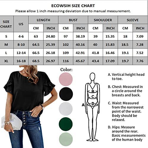 Casual Pleated Short Sleeves Summer Loose Shirt Solid Color Round Neck Shirt Waist Top