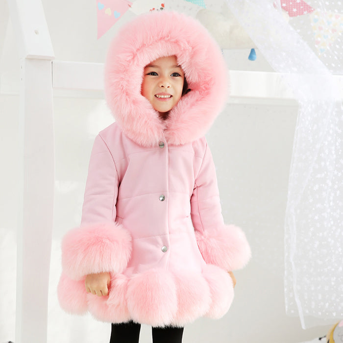 Girls Winter Mid Length Padded Jacket