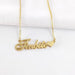 18k Gold Plated Name Necklace Personalized Custom Stainless steel Initial - Muska storeMuska storemuskastore