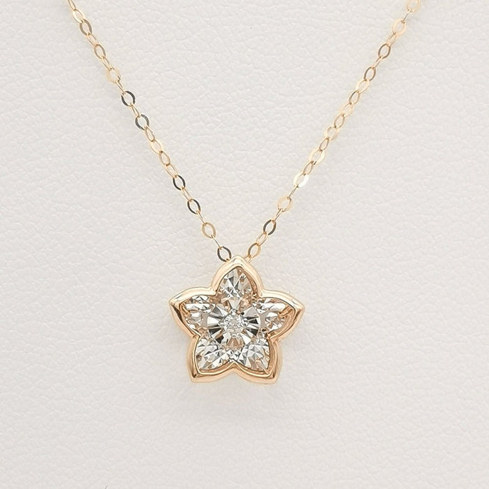 18K Real Gold Dancing Diamond Flower Star Necklace - Muska storeMuska storemuskastore