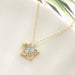 18K Real Gold Dancing Diamond Flower Star Necklace - Muska storeMuska storemuskastore