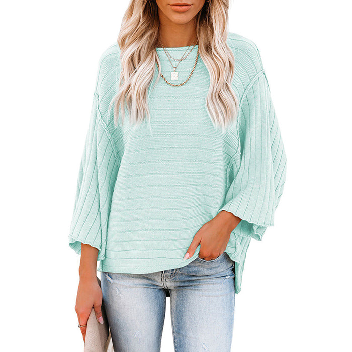 Women's Loose-fitting Casual Round-neck Sweater