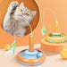 2 In 1 Pet Cat Toy With Feather For Self - play Cat Turntable Pets Supplies Cat Toy Toys Cats Items Products - Muska storeMuska storemuskastore