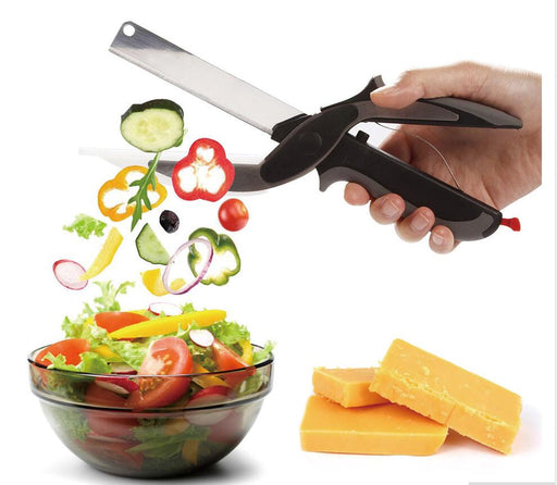 2 in 1 Stainless Steel Kitchen Knife Shears Vegetable Slicer - Muska storeMuska storemuskastore