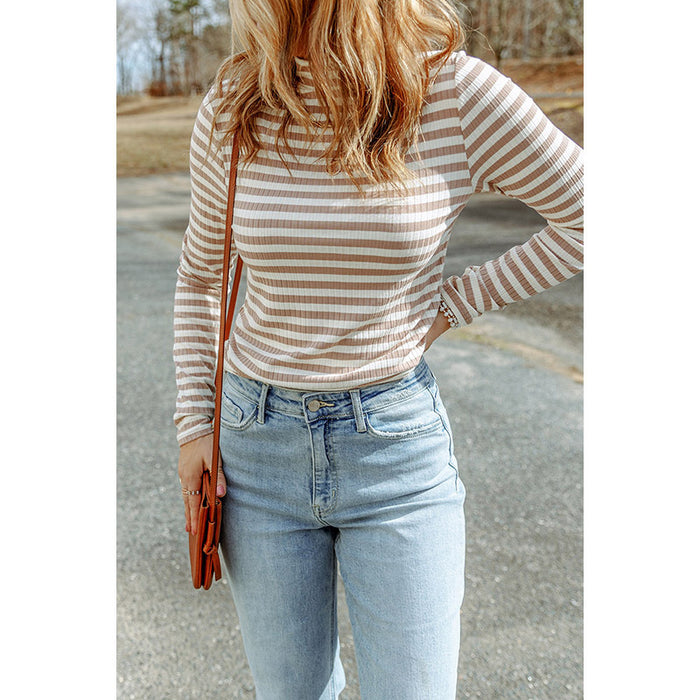 Women's Striped Sweater European And American Leisure Style