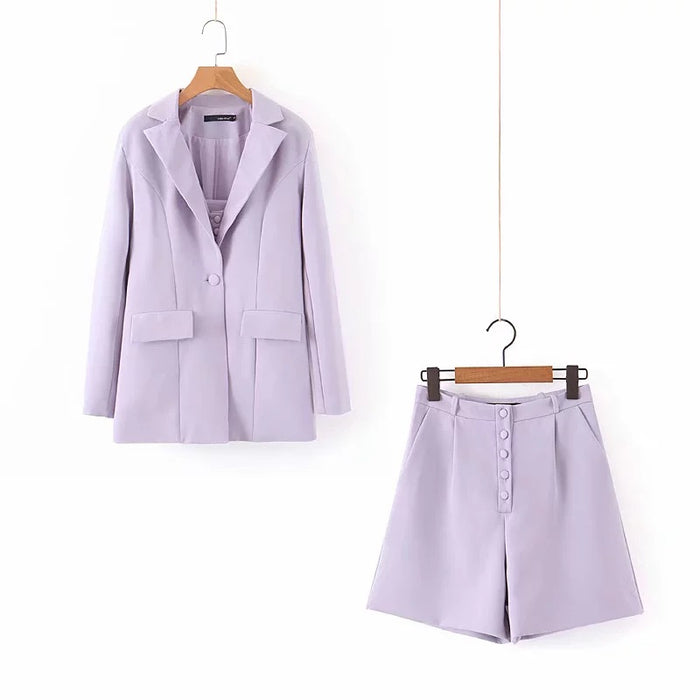 Purple suit three-piece suit