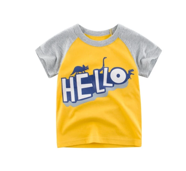 Children's Wear Summer New Korean Children's Boys Cotton T-shirt Men's Treasure In Children's Short Sleeves