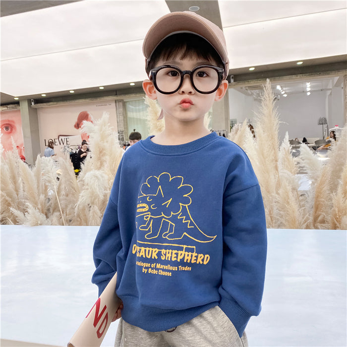 Cotton fleece cartoon boys and girls baby sweater