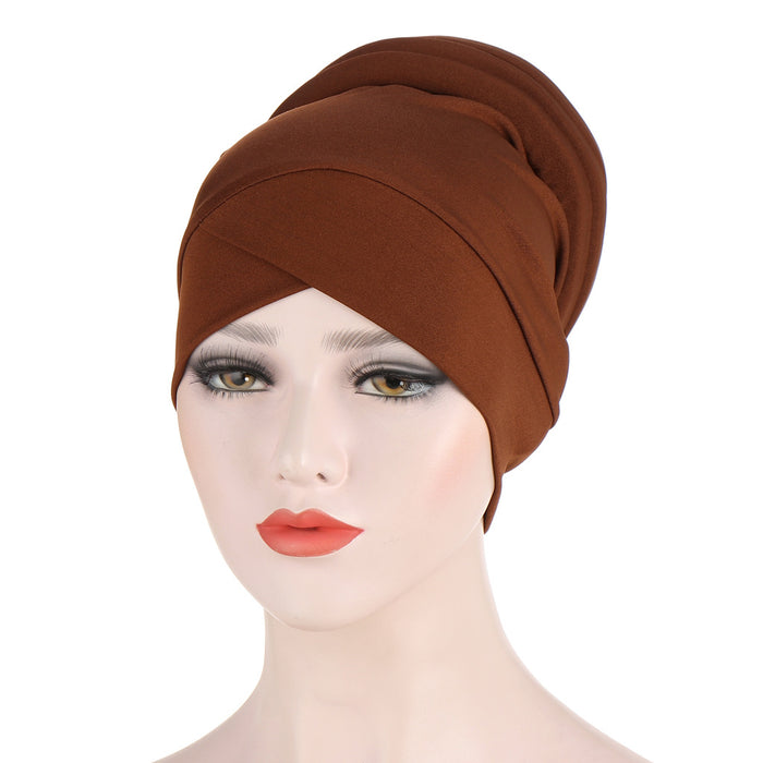 Muslim solid color turban hat