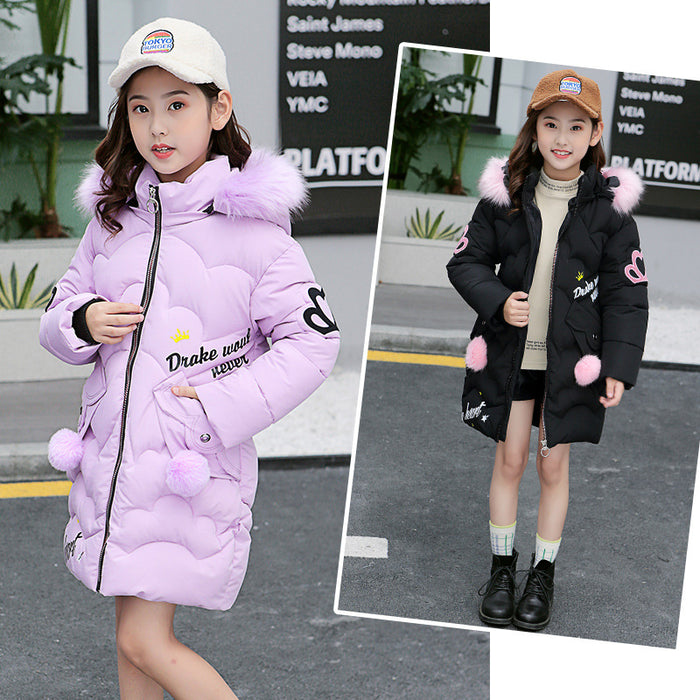 Girls' cotton-padded jackets